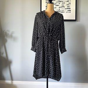 SELECTED FEMME drawstring waist floral print shirt dress